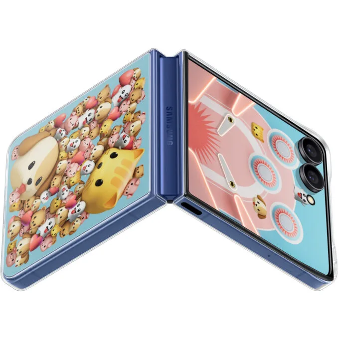 Samsung Flipsuit Case for Galaxy Z Flip7 - Transparent Silicone Flip Cover — image 4