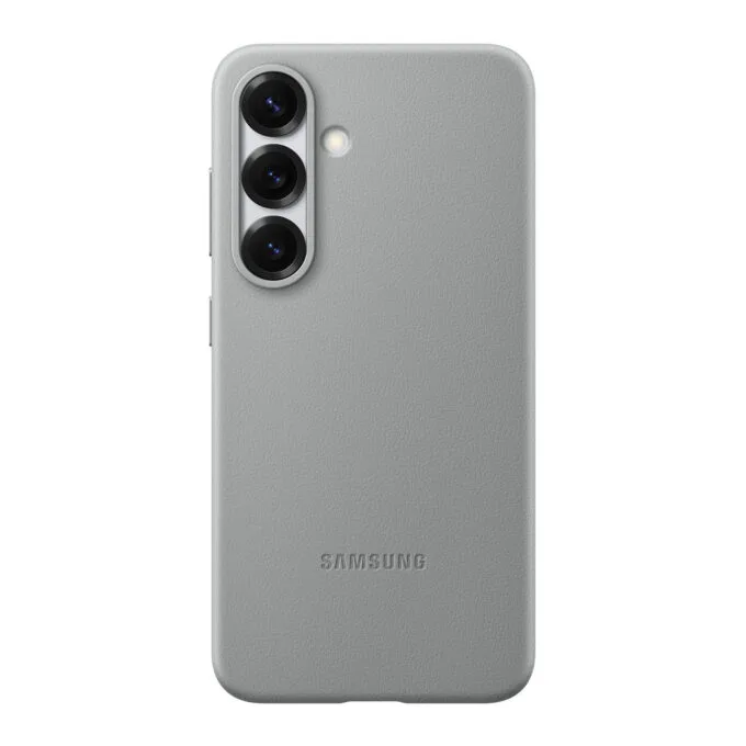 Samsung Kindsuit Faux Leather Case - Galaxy S25 - Grey, Drop-Proof Cover — image 1