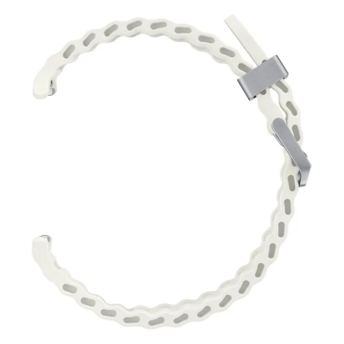 Samsung Marine Band for Galaxy Watch Ultra - White - Nitrile/Nylon/Rubber, Titanium Buckle, Moisture Resistant — image 4