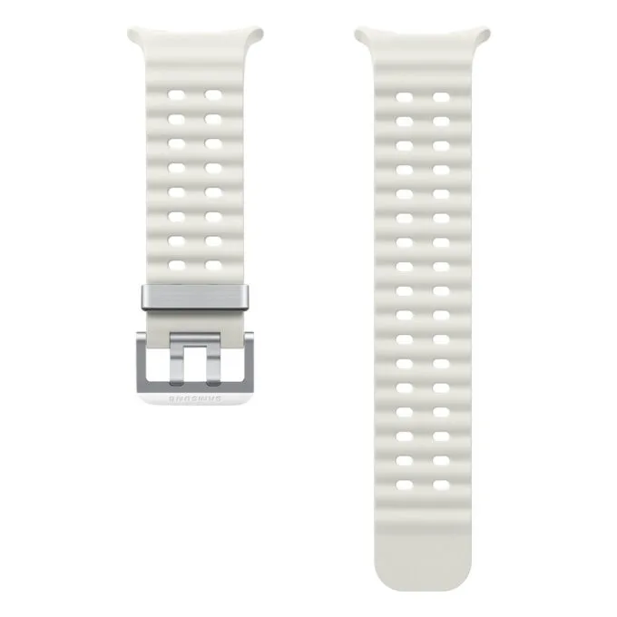 Samsung Marine Band for Galaxy Watch Ultra - White - Nitrile/Nylon/Rubber, Titanium Buckle, Moisture Resistant — image 1