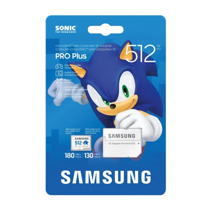 Samsung MB-MD512S MicroSDXC 512GB - UHS-I (U3/V30) A2, 180MB/s Read, 130MB/s Write, Blue/Grey/White, Includes SD Adapter — image 8