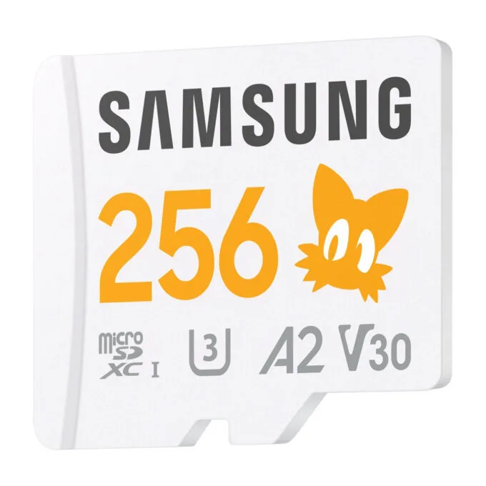 Samsung microSDXC MB-MD256S - 256GB, UHS-I U3/V30, A2, 180MB/s Read, 130MB/s Write, Grey/White/Yellow, SD Adapter — image 2