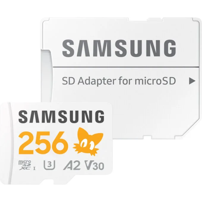 Samsung microSDXC MB-MD256S - 256GB, UHS-I U3/V30, A2, 180MB/s Read, 130MB/s Write, Grey/White/Yellow, SD Adapter — image 4
