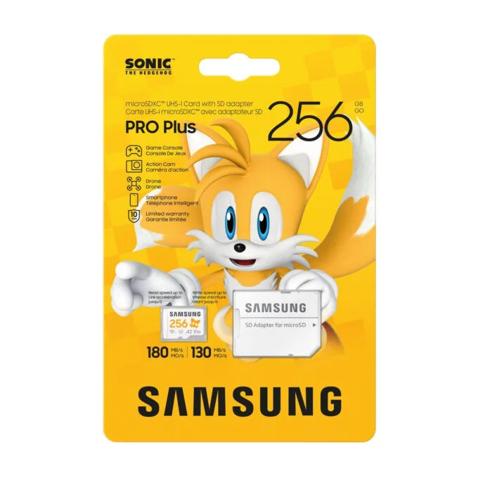 Samsung microSDXC MB-MD256S - 256GB, UHS-I U3/V30, A2, 180MB/s Read, 130MB/s Write, Grey/White/Yellow, SD Adapter — image 8