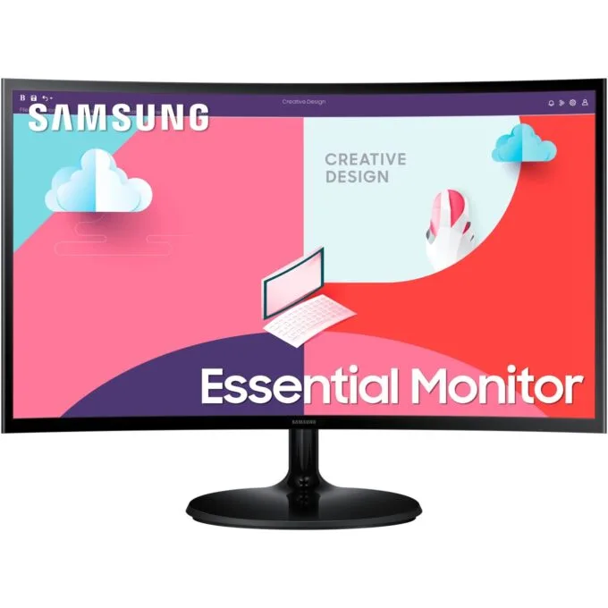 Samsung Monitor - S24C364EAU - 61cm 24'' (1920x1080) Essential Curved 16:9 4ms HDMI VGA Full HD Black — image 1