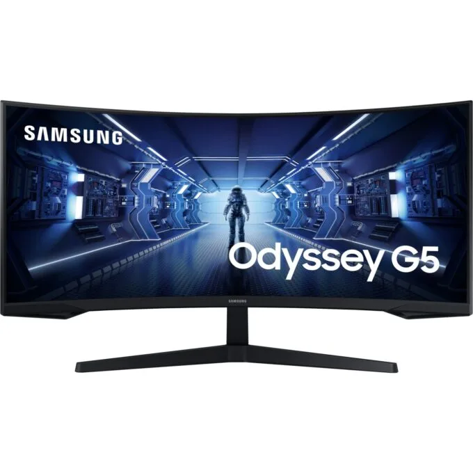Samsung Odyssey C34G55TWWP Curved Ultrawide Monitor - C34G55TWWP - Black, 34", UWQHD 3440x1440, 144Hz, 1ms — image 1