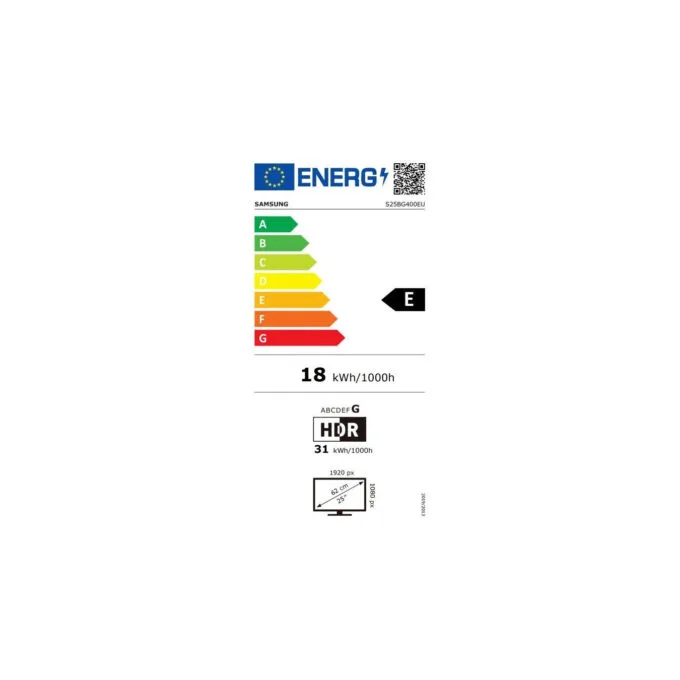 Samsung Odyssey G4 S25BG400EU 25" FHD IPS 240Hz 1ms HDR10 Black — image 18