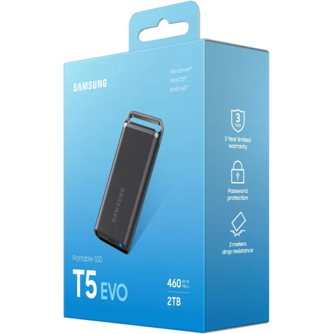 Samsung Portable SSD T5 EVO 2TB MU-PH2T0S USB 3.2 Gen1 460MB/s Black — image 4