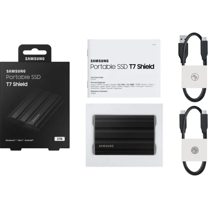 Samsung Portable SSD T7 Shield MU-PE2T0S 2TB USB 3.2 Gen2 1050MB/s Black Rugged — image 3