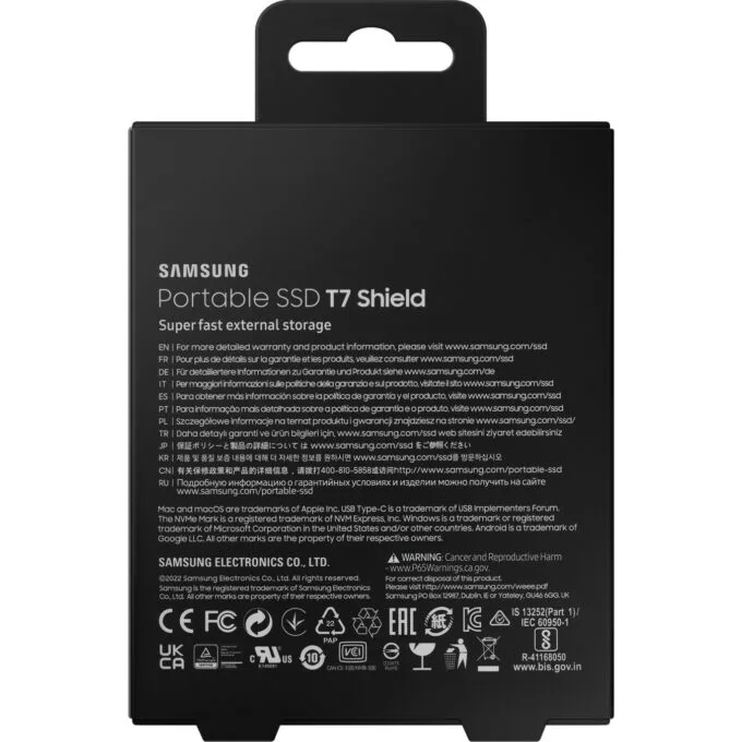 Samsung Portable SSD T7 Shield MU-PE2T0S 2TB USB 3.2 Gen2 1050MB/s Black Rugged — image 9