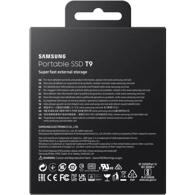 Samsung Portable SSD T9 MU-PG2T0B 2TB USB 3.2 Gen2x2 Black 2000MB/s — image 5