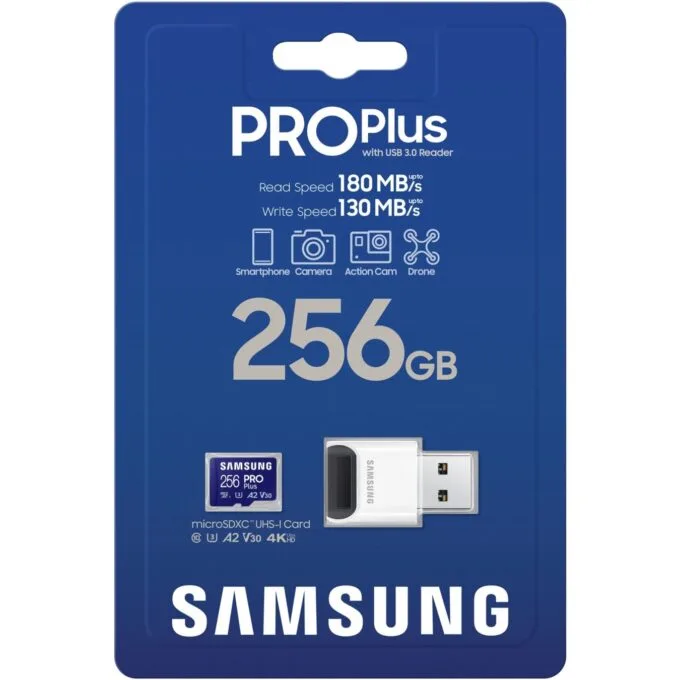 Samsung PRO Plus microSDXC 256GB + USB card reader - 180 MB/s — image 7