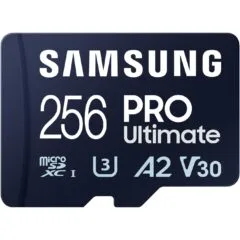 Samsung PRO Ultimate microSDXC 256GB Card - Adapter Included - Up to 200 MB/s