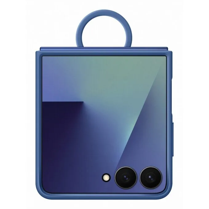 Samsung Ring Case - Galaxy Flip7 - Blue Silicone — image 1