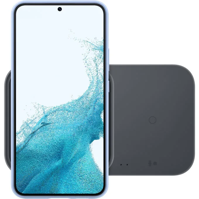 Samsung Wireless Charger Duo - EP-P5400T - 15W 3-in-1 Wireless Charging Pad, Grey — image 2