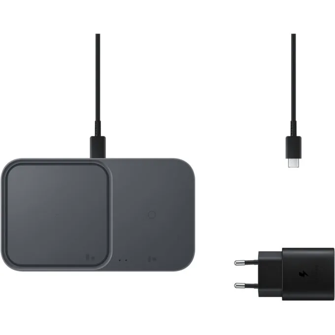 Samsung Wireless Charger Duo - EP-P5400T - 15W 3-in-1 Wireless Charging Pad, Grey — image 7