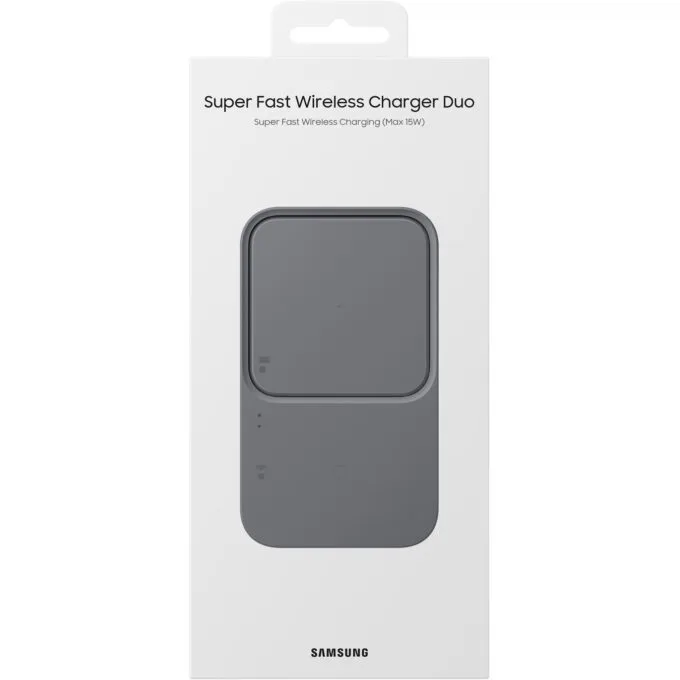 Samsung Wireless Charger Duo - EP-P5400T - 15W 3-in-1 Wireless Charging Pad, Grey — image 8