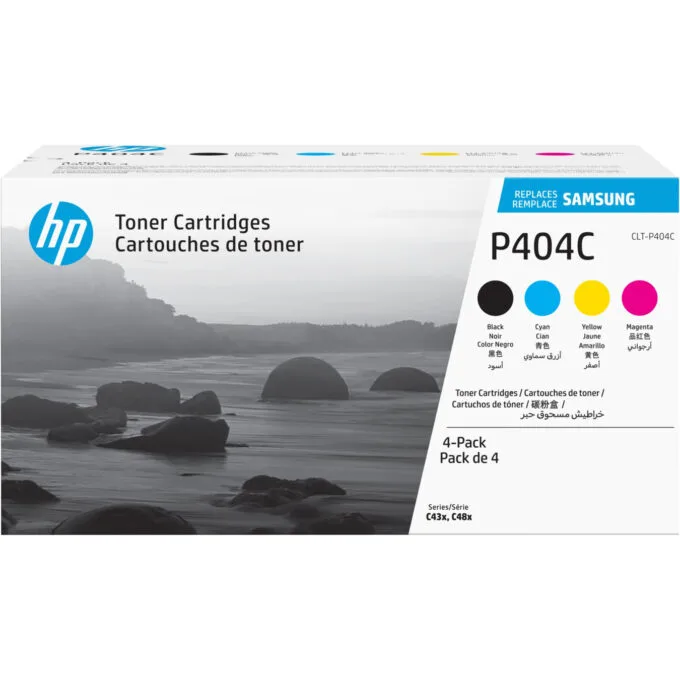 Samsung/HP Original Toner 4-Pack - SU365A (CLT-P404C) - CMYK High Yield — image 1