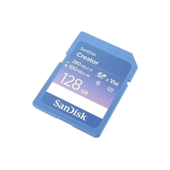 SanDisk Creator SDXC UHS-II 128GB - Blue, 280MB/s Read, 100MB/s Write, U3 V60 — image 2
