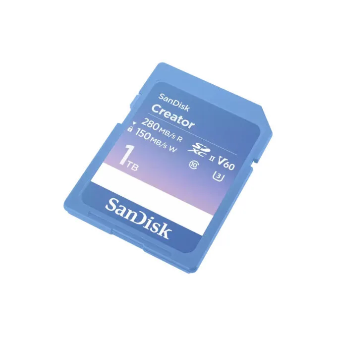SanDisk Creator SDXC UHS-II 1TB - Blue, Class 10, U3/V60, 280MB/s Read, 150MB/s Write — image 2