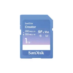SanDisk Creator SDXC UHS-II 1TB - Blue, Class 10, U3/V60, 280MB/s Read, 150MB/s Write