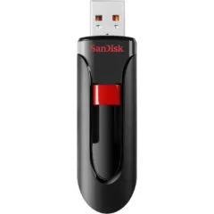 SanDisk Cruzer Glide - 256GB - Black/Red, USB-A (USB 2.0), Slide USB Flash Drive