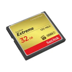 SanDisk Extreme CompactFlash Card - 32GB - Black/Gold/Red, 120MB/s Read, 85MB/s Write