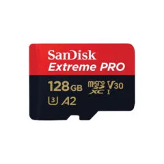 SanDisk Extreme PRO microSDXC 128GB - Black/Red, 200MB/s Read, 90MB/s Write, A2, U3/V30