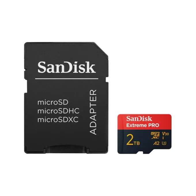 SanDisk Extreme PRO microSDXC 2TB - UHS-I U3/V30 A2, 250MB/s read 150MB/s write - Black/Red — image 2