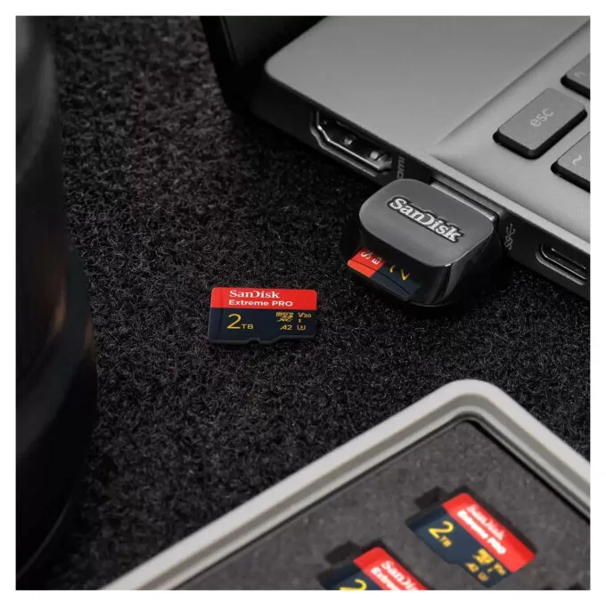 SanDisk Extreme PRO microSDXC 2TB - UHS-I U3/V30 A2, 250MB/s read 150MB/s write - Black/Red — image 3