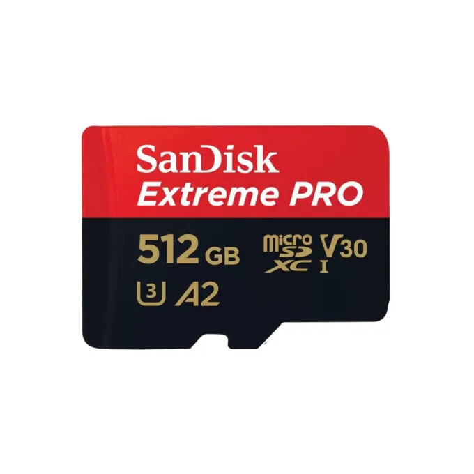 SanDisk Extreme PRO microSDXC - 512GB - Black/Red, UHS-I, 200MB/s Read 140MB/s Write — image 1