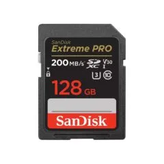 SanDisk Extreme Pro SDXC 128GB Card - SDXC, 128GB, up to 200 MB/s