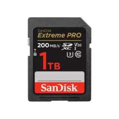SanDisk Extreme PRO SDXC 1TB - Black, UHS-I, 140 MB/s Read, 90 MB/s Write