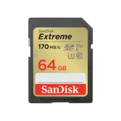 SanDisk Extreme SDXC Card 64GB - 170 MB/s read