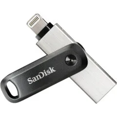 SanDisk iXpand Go 256GB - SDIX60N-256G-GN6NE - USB 3.2 Gen1 (3.1), Lightning, Grey/Silver