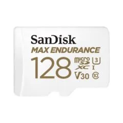 SanDisk Max Endurance MicroSDXC 128GB - White, UHS-I, U3, V30, Class 10, Adapter included