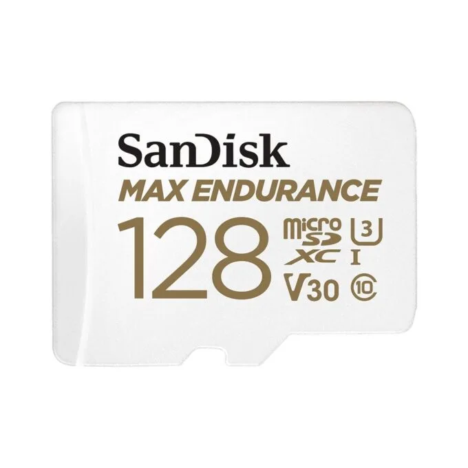 SanDisk Max Endurance MicroSDXC 128GB - White, UHS-I, U3, V30, Class 10, Adapter included — image 1