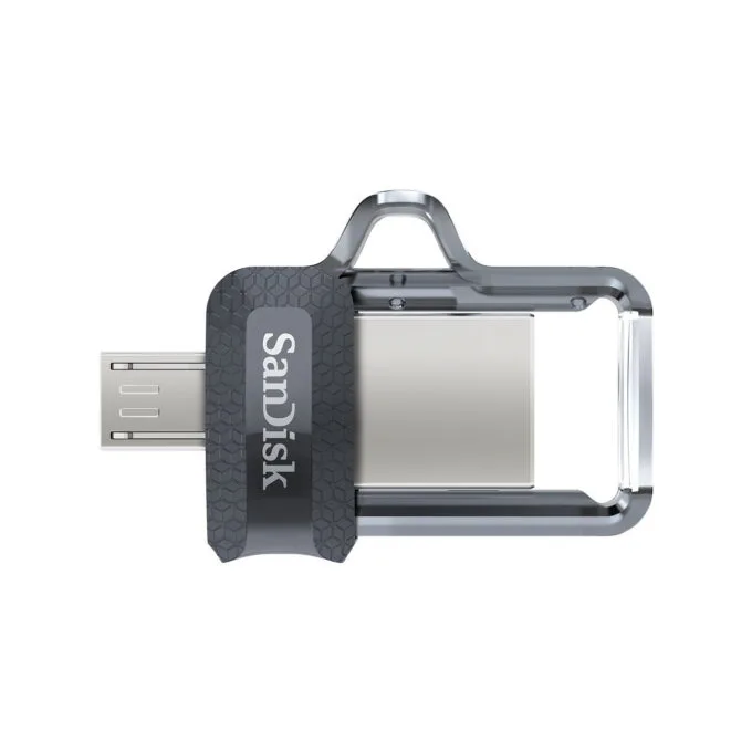 SanDisk Ultra Dual USB 3.2 Gen 1 OTG Flash Drive - 128GB - USB-A & Micro-USB - Grey/Silver/Transparent — image 2