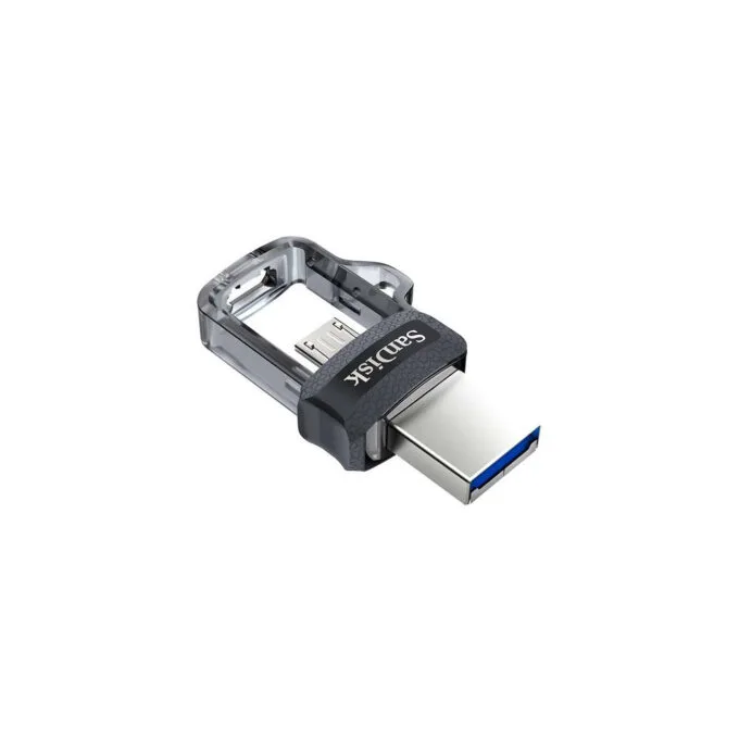 SanDisk Ultra Dual USB 3.2 Gen 1 OTG Flash Drive - 128GB - USB-A & Micro-USB - Grey/Silver/Transparent — image 6