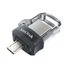 SanDisk Ultra Dual USB 3.2 Gen1 64GB - Black/Silver - USB-A & Micro-USB, 150MB/s, Slide