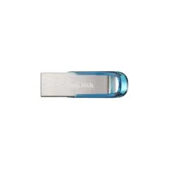 SanDisk Ultra Flair USB Flash Drive - 32GB - 3.2 Gen1 - Silver-Blue