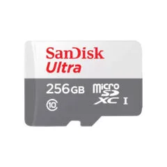 SanDisk Ultra microSDXC 256GB - UHS-I Class 10, 100 MB/s - Grey/White