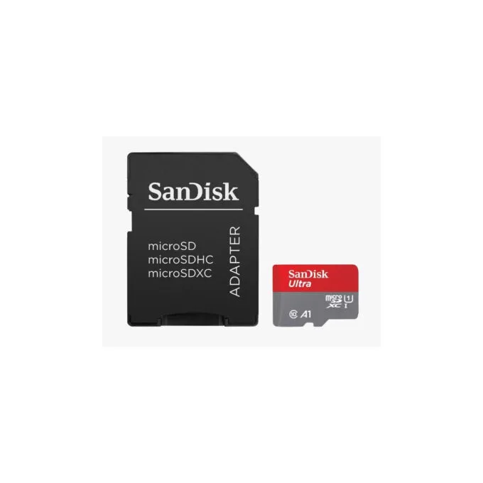SanDisk Ultra microSDXC 64GB - SDSQUAB-064G-GN6MA - 140MB/s UHS-I, Class 10 (U1), Grey/Red, SD Adapter — image 2