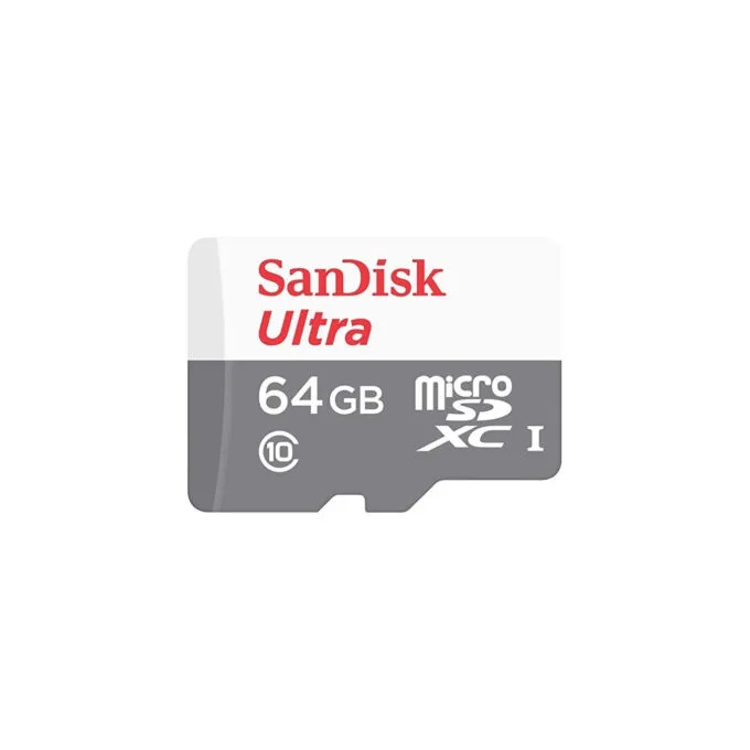 SanDisk Ultra microSDXC 64GB - SDSQUNR-064G-GN3MN - Grey/White, Class 10 UHS-I (U1), up to 100MB/s — image 1