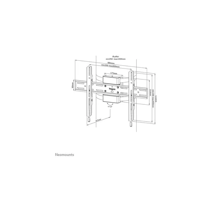 Select TV-Säulenhalterung für 40-75' 50KG Black Neomounts — image 12