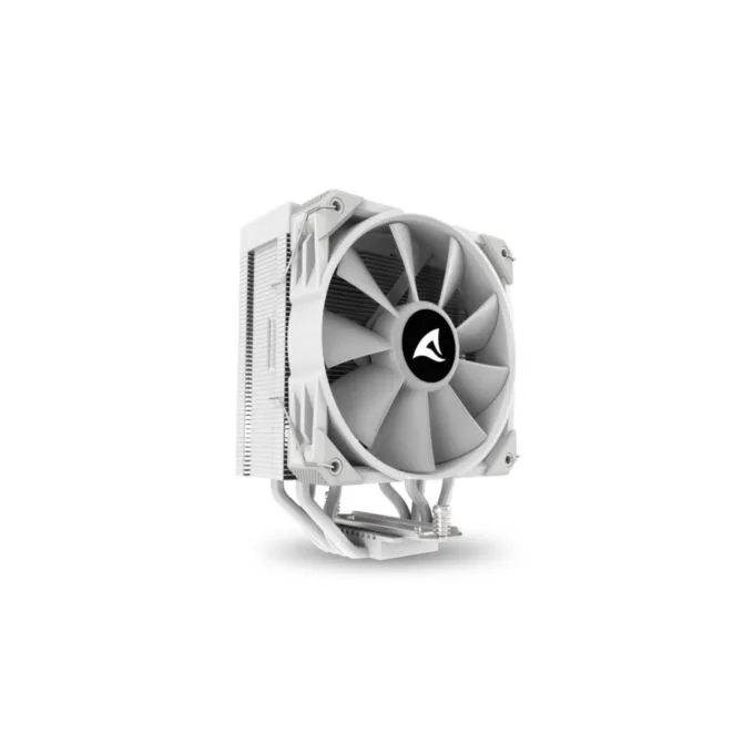 Sharkoon A40 Air Cooler - RGB White - 120mm PWM Fan, 4 Heatpipes, 12 LEDs — image 2