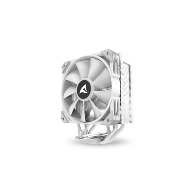 Sharkoon A40 Air Cooler - RGB White - 120mm PWM Fan, 4 Heatpipes, 12 LEDs — image 4