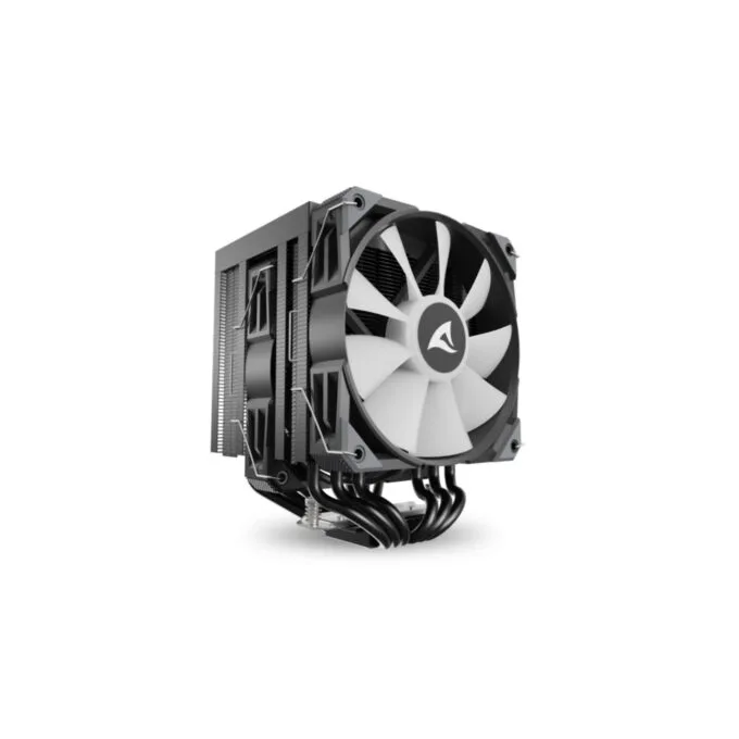 Sharkoon A60 Air Cooler - A60 - RGB Black, Dual 120mm Fans, 6 Heatpipes, LGA1700/AM5 Compatible — image 2