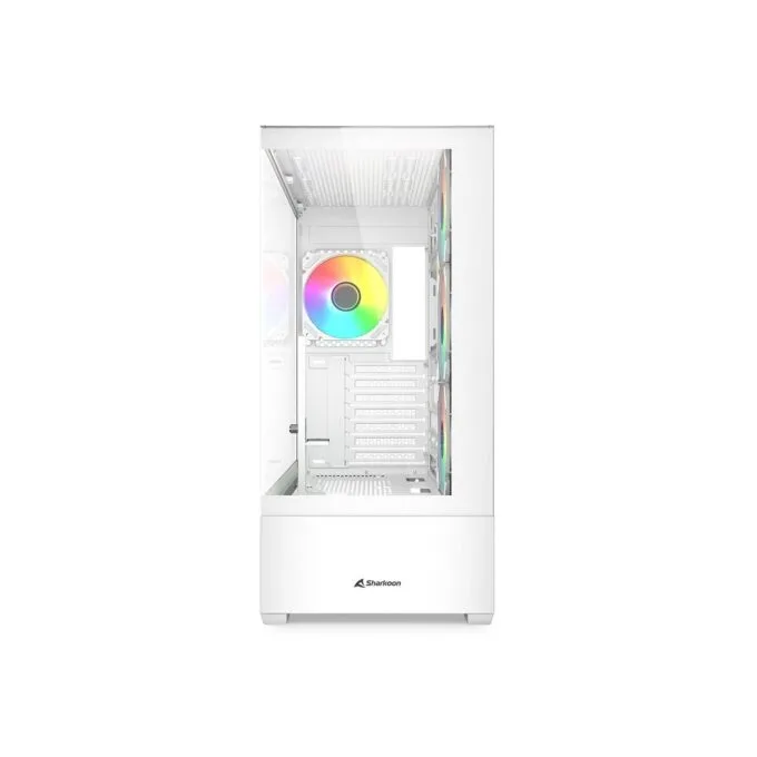 Sharkoon AK6 RGB ATX Mid Tower - AK6 RGB - White, Tempered Glass Side Panel — image 2