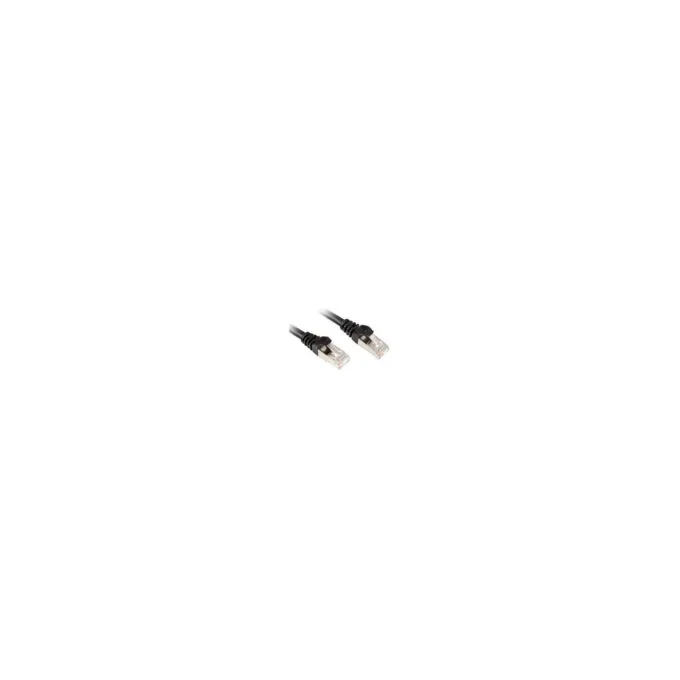 Sharkoon Cat6 S/FTP (S-STP) RJ45 Patch Cable - 0.25 m - 26 AWG, Gold-Plated, Black — image 1